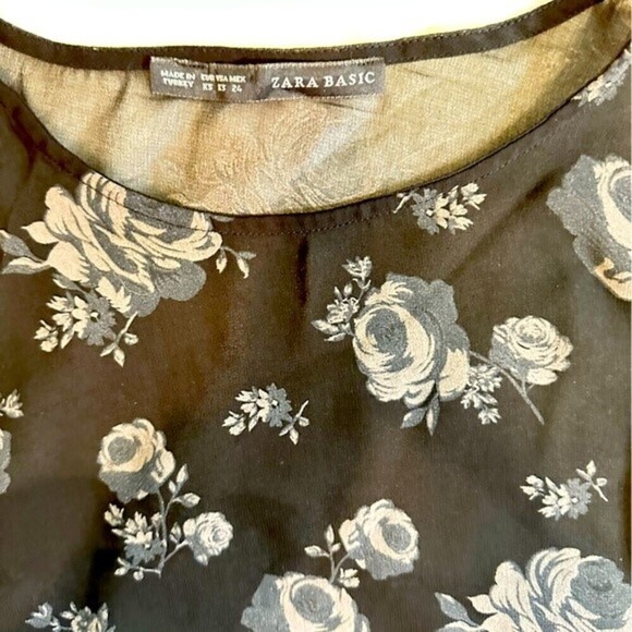 Zara Women's Floral Blouse Size XS - Picture 13 of 14